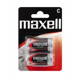 image 2 Piles Saline R14 C Cell Blister- Maxell