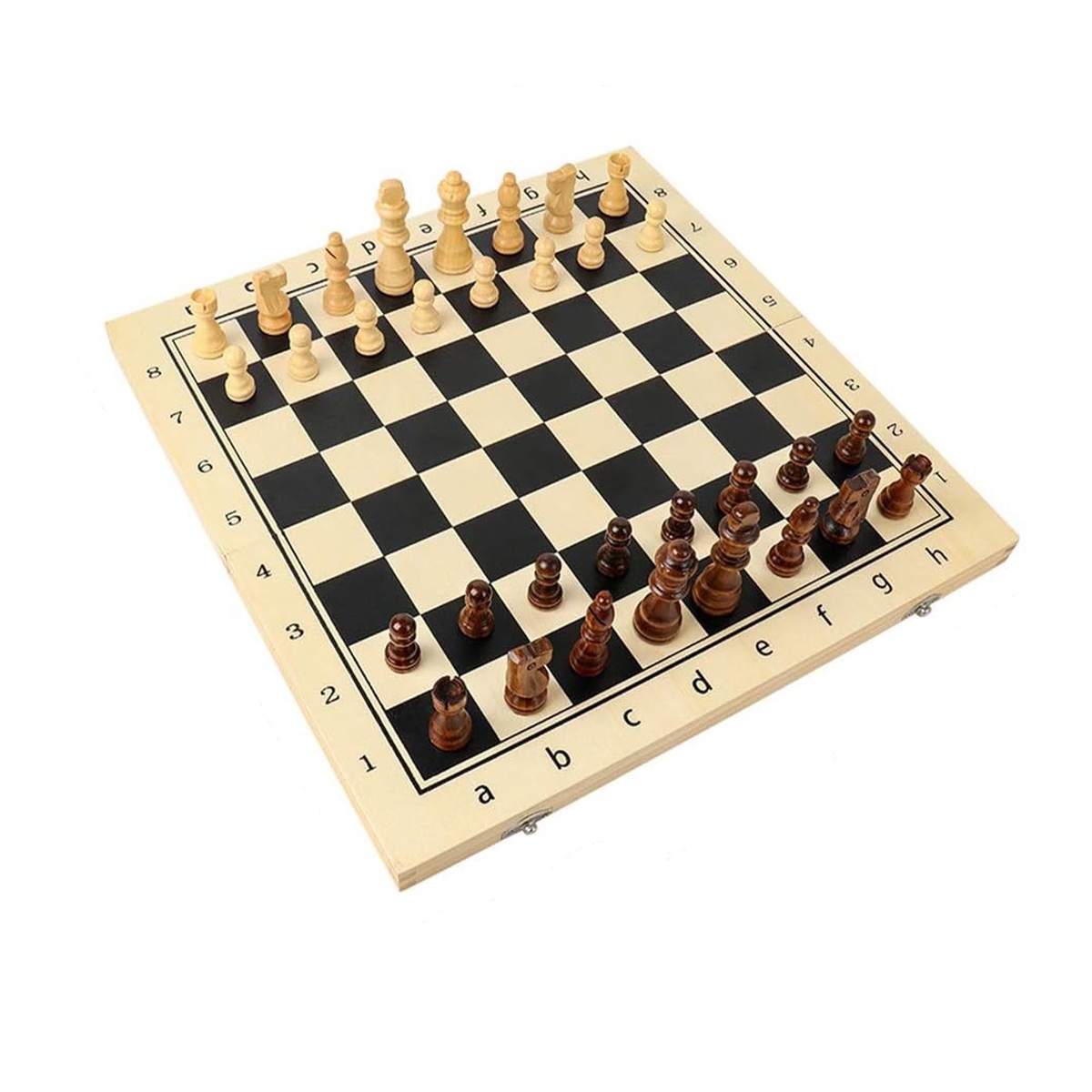 image Jeu D'échecs Pliant En Bois 29Cm X 29Cm