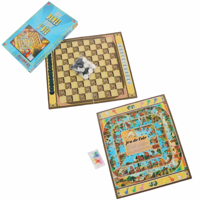 image Coffret De Jeux 2En1 - Jeux De Dame + L'oie Cristal