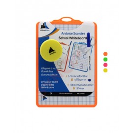image Ardoise Double Face Blanche Avec Marqueur + Effacette Schola Op