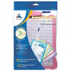 image Ardoise Double Face 3En1 Blanche Avec Marqueur+Effacette