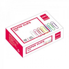 image Boite De 100 Trombones 33Mm Couleur - E39716