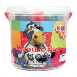 image Boite De 12 Pate A Modeler 200Gr Couleurs Assorties Kiddy Clay