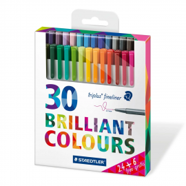 image Box De 30 Stylos Fineliner Triplus - Staedtler