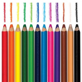 image Pochette De 12 Crayon Couleur Jumbo Gm - Excelkids