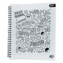 image Cahier Wiro 200 Pages Fantaisie Pm 17X22Cm Couv Pp 70Gr Ko