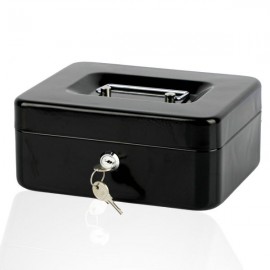 image Caisse A Monnaie 6 Compartiments Grand M-Noir