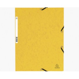image Chemise A 3 Rabats Exacompta Cartonnee - Jaune