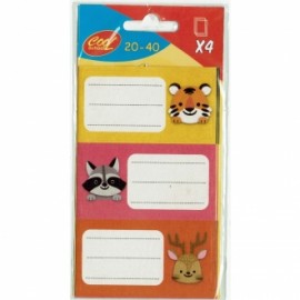 image Paquet De 4 Etiquettes De Nom Scolaire - Cool School