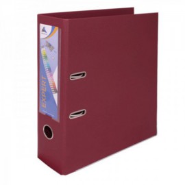image Classeur A Levier Expert Dos 80Mm Avec Renfort Metallique - A4 - Bordeau