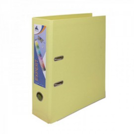 image Classeur A Levier Expert Dos 80Mm Avec Renfort Metallique - A4 - Jaune Pastel