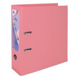 image Classeur A Levier Expert Dos 80Mm Avec Renfort Metallique - A4 - Rose Pastel