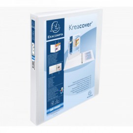 image Classeur Exacompta En Pvc 2 Poches Personnalisable A4 Maxi Dos De 50Mm Blanc