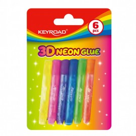 image Colle 3D Glitter Blister De 6 - Keyroad