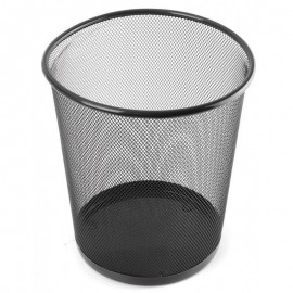 image Corbeille A Papier Metal Moyen Modele - Noir 5002