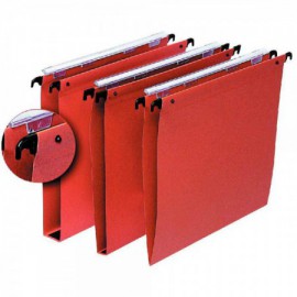 image Dossier Suspendu Tiroir Polypropylene Rouge