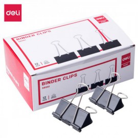 image Boite De 12 Clips 51Mm Noir - E8561