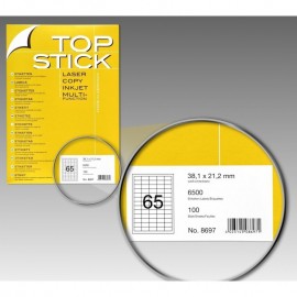 image Etiquette Blanche A4/65 Top Stick