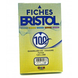 image Fiches Bristol Pm 5*5 Couleur- Oscar