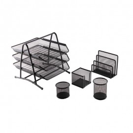 image Pack D'organisation De Bureau 5 Pcs Metal - 7809