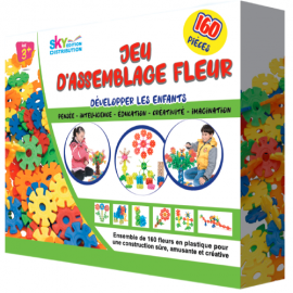 image Jeux D'assemblage Fleur 160 Pieces + Un Livre De Colorige Grtatuit