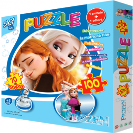 image Jeux De Puzzle Frozen 170 Pieces + Un Livre De Colorige Grtatuit