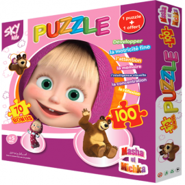 image Jeux De Puzzle Masha 170 Pieces+ Un Livre De Colorige Grtatuit