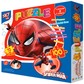 image Jeux De Puzzle Spider Man 170 Pieces + Un Livre De Colorige Grtatuit