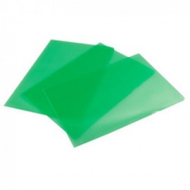 image Lot De 10 Chemise Coin En Pp Translucide Colorprotrct - Vert