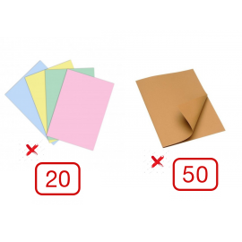 image Lot De 50 Chemises Kraft Et 25 Chemises Bristol