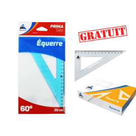 image Lot: Equerre 60°/20Cm Prima + Equerre Essential Gratuite