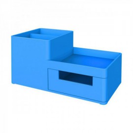 image Organisateur De Bureau 3 Compartiments Bleu - Ez25130