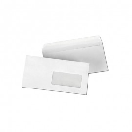 image Pack De 500 Enveloppes Blanches 11X22 Avec Fenetres - Pigna