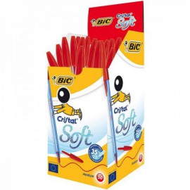image Paquet De 50 Stylos Cristal Soft Rouge
