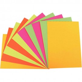 image Papier Ondulee A4 Adhesive - Fluo