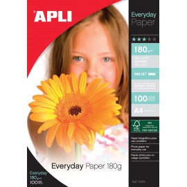 image Papier Photo Everyday Brillant A4 180 Gr Paquet De 100