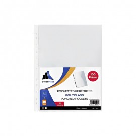 image Paquet De 100 Pochettes Perforees Office Plast En Pp 50 Microns