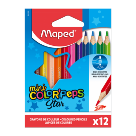 image Paquet De 12 Crayon Couleur Mini Maped 3250