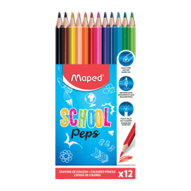 image Paquet De 12 Crayon Couleur School Peps Maped 3203