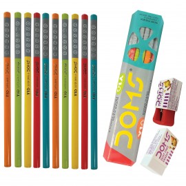 image Paquet De 12 Crayons Noir + Taille Crayon Et Gomme Gratuits