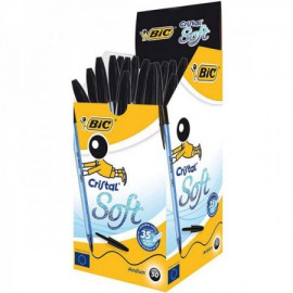 image Paquet De 50 Stylos Cristal Soft Noir