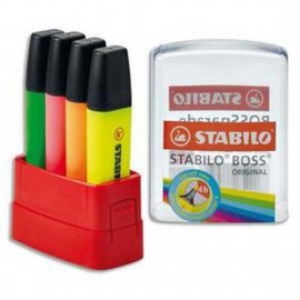 image Parade De 4 Surligneurs Stabilo Boss Original Assorties