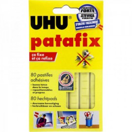 image Pastilles Adhésives Uhu Patafix Jaune 80Gr