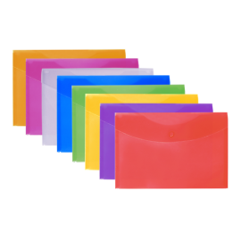 image Pochette A Bouton Colorprotrct Transparent 24X32Cm