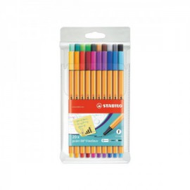 image Pochette De 20 Stylos Pointe Fine Point 88 Assorties