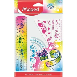 image Pochette Geometrique Flexible Twist'n Mini Cute 3 Pieces 15Cm Maped