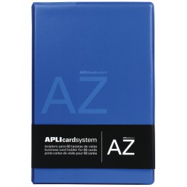 image Porte Carte Visite + Anneaux Bleu 60 - Apli