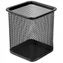 image Pot A Stylos Rectangulaire Metal - Noir E9174