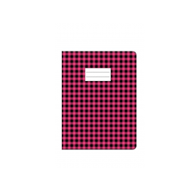image Protege Cahier Avec Carreaux Vichy 17*22 Pm - Rose