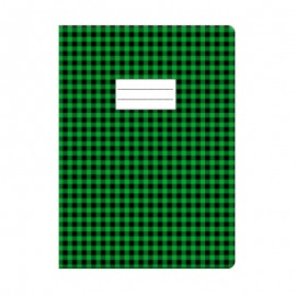 image Protege Cahier Avec Carreaux Vichy 17*22 Pm - Vert